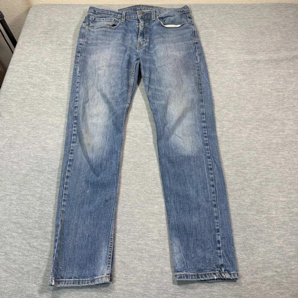 Levi's‎ 502 Pants Men 32x32 Blue Straight Fit Taper Stretch Cotton Chino Jeans
